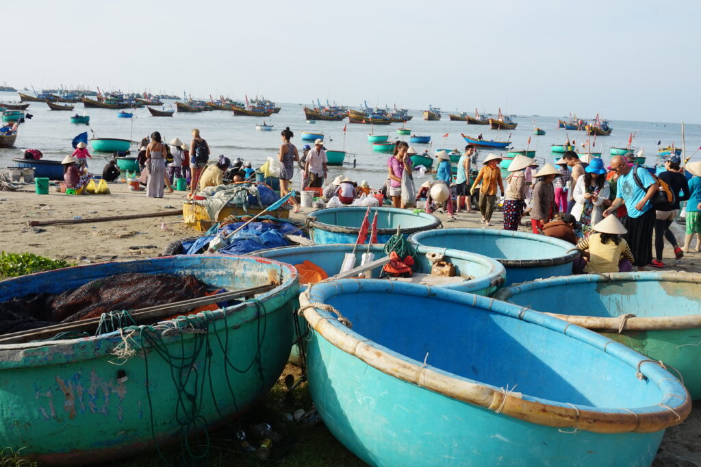 Early morning at a fishing village 