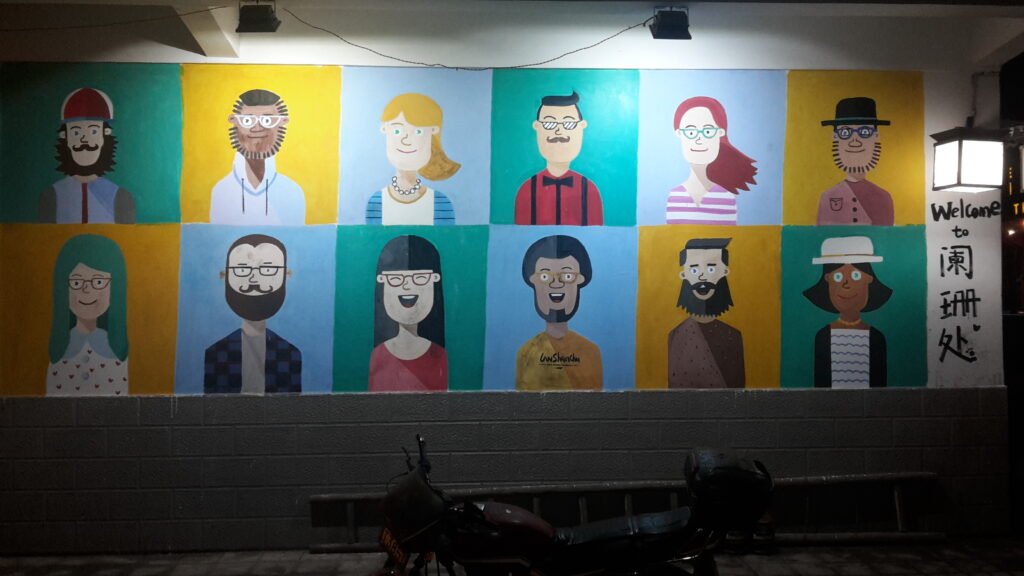 One of the most culturally diverse walls I've ever seen in Yangshuo, China