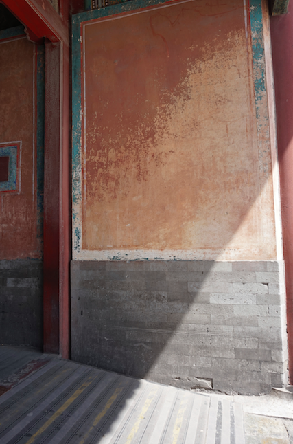 One of the less noticed walls in the Forbidden City, Beijing, China