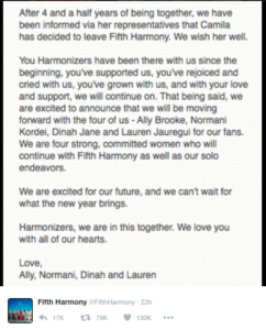 Screenshot from Fifth Harmony's Twitter. Source.