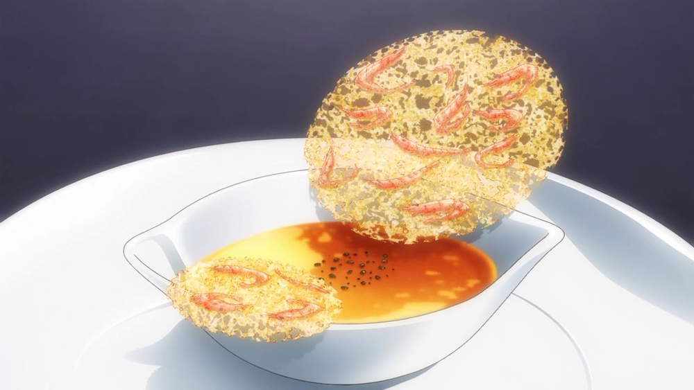 Nine course meal from Food wars