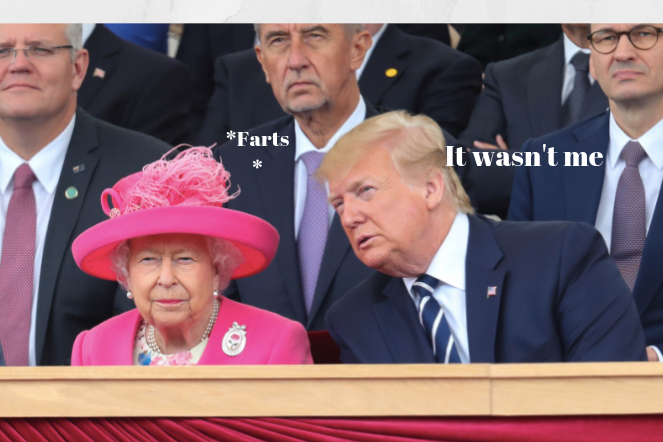 The Queen and Donald Trump meeting