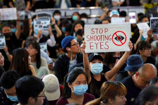 Hong Kong police brutality protestors 