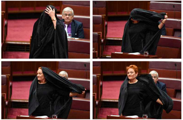 Pauline Hanson burqa parliament senate