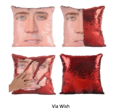 Secret Santa gift Lush Nick Cage Cushions