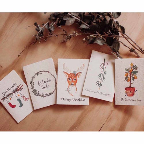 plantable Christmas cards