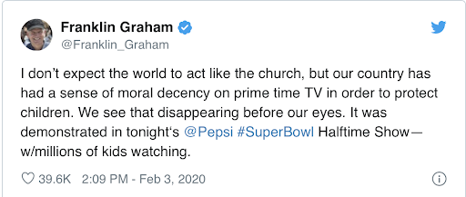 Super Bowl tweet by @franklin_graham