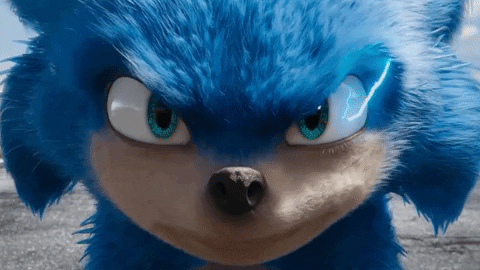 New movies: Sonic the Hedgehog crackling electricity 