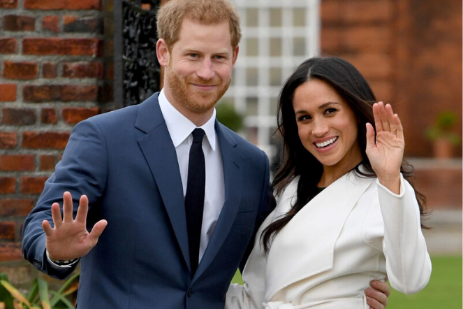 Meghan and harry waving Royal Exodus