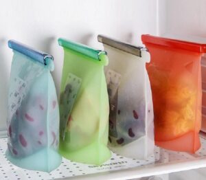 silicone reusable bags for zero-waste food storage