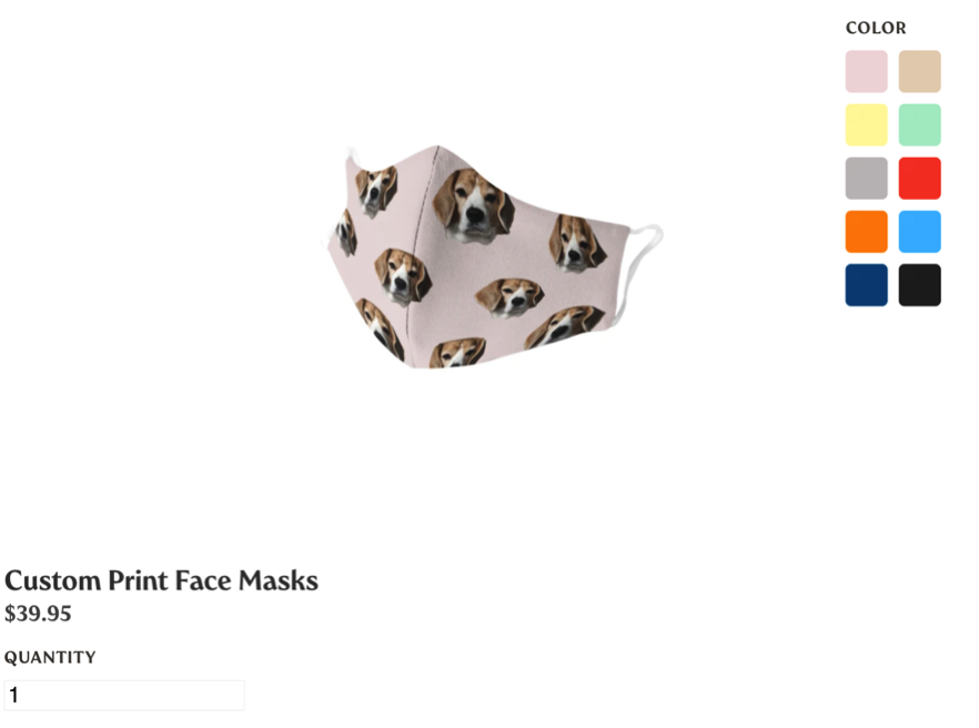 beagle pet face mask