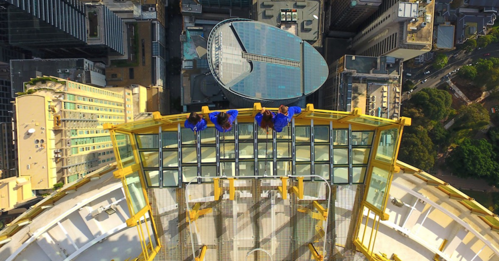 Bird's eye view of Sydney Tower Eye SKYWALK