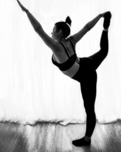 Personal trainer Amanda Jane in one of her pilates stances