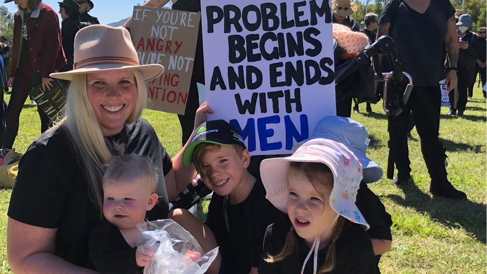a photo from the women's protest in canberra about sexism