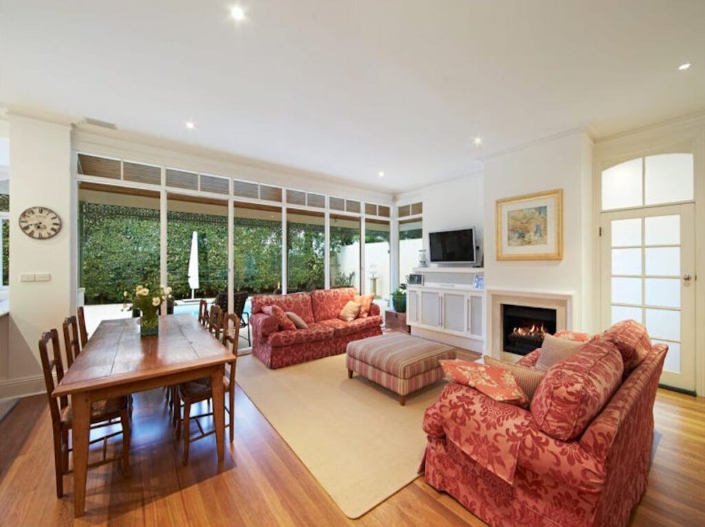 The living room in The Bachelors Australia 2024 mansion.