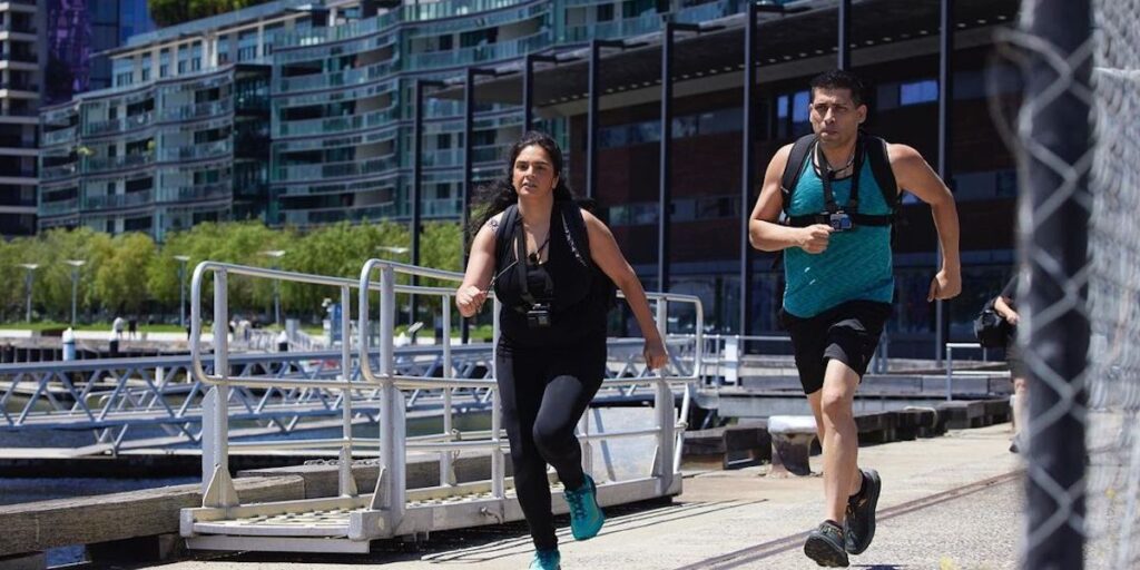 Eesha and Bayan on Hunted Australia episode 9