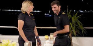 Captain Sandy and Luka on Below Deck Med