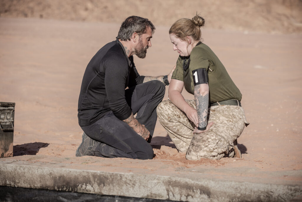 Cassie Sainsbury and Ant Middleton. Seven SAS Australia 2023