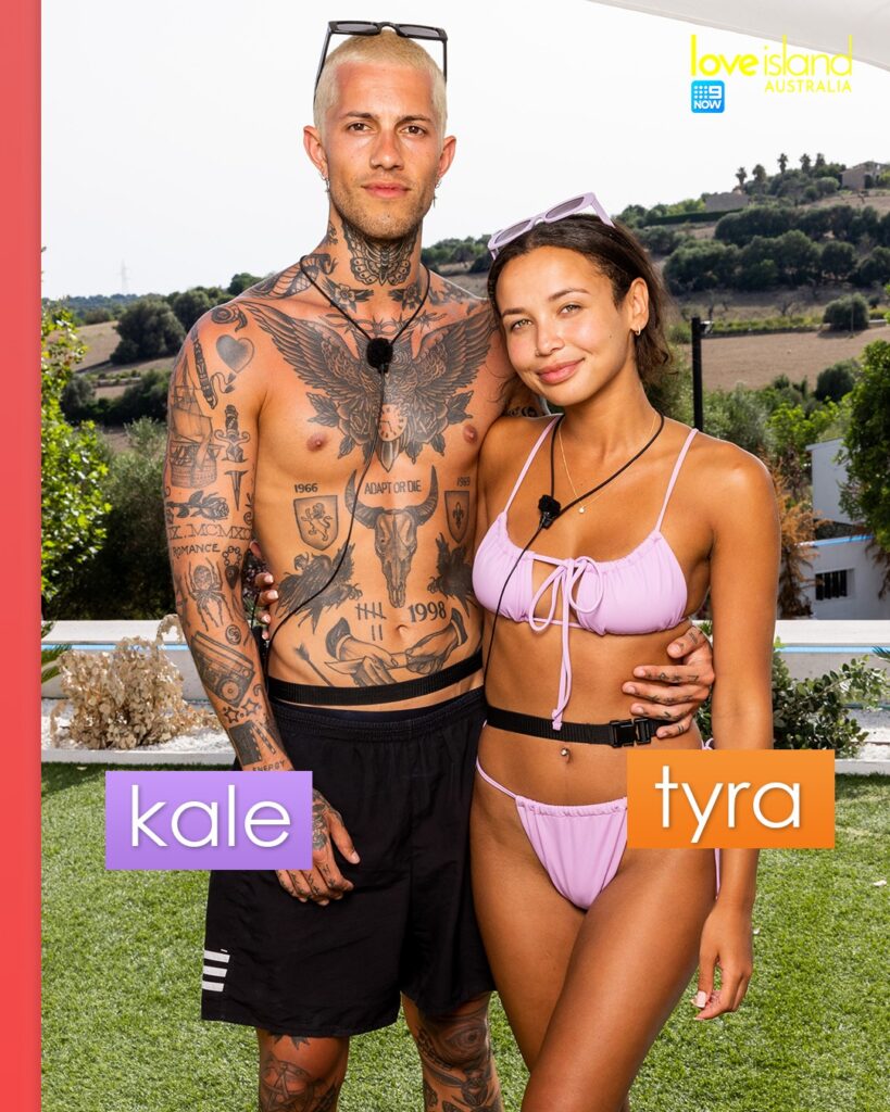 Kale and Tyra. Love Island Australia 2023, Nine