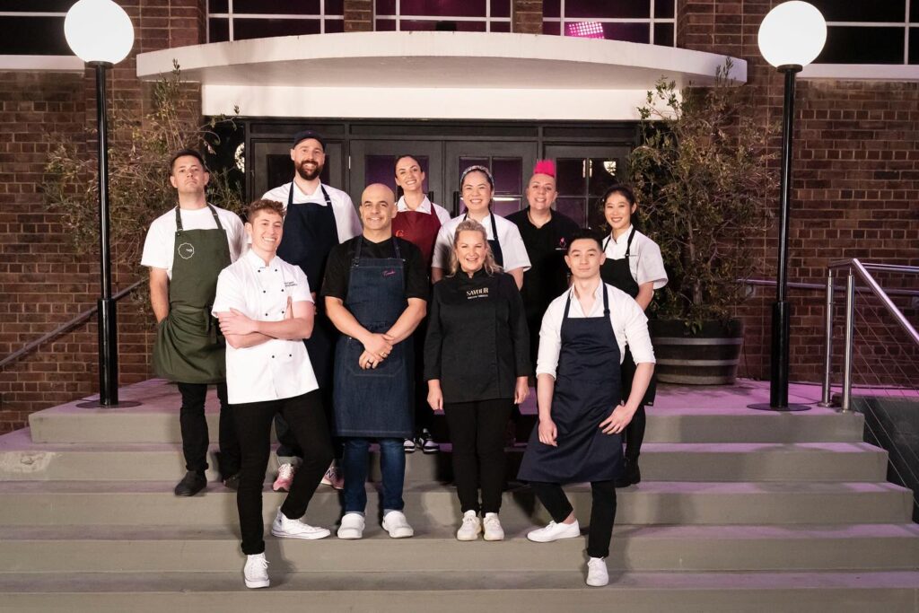 Morgan Hipworth with the cast of Dessert Masters 2023. Ten
