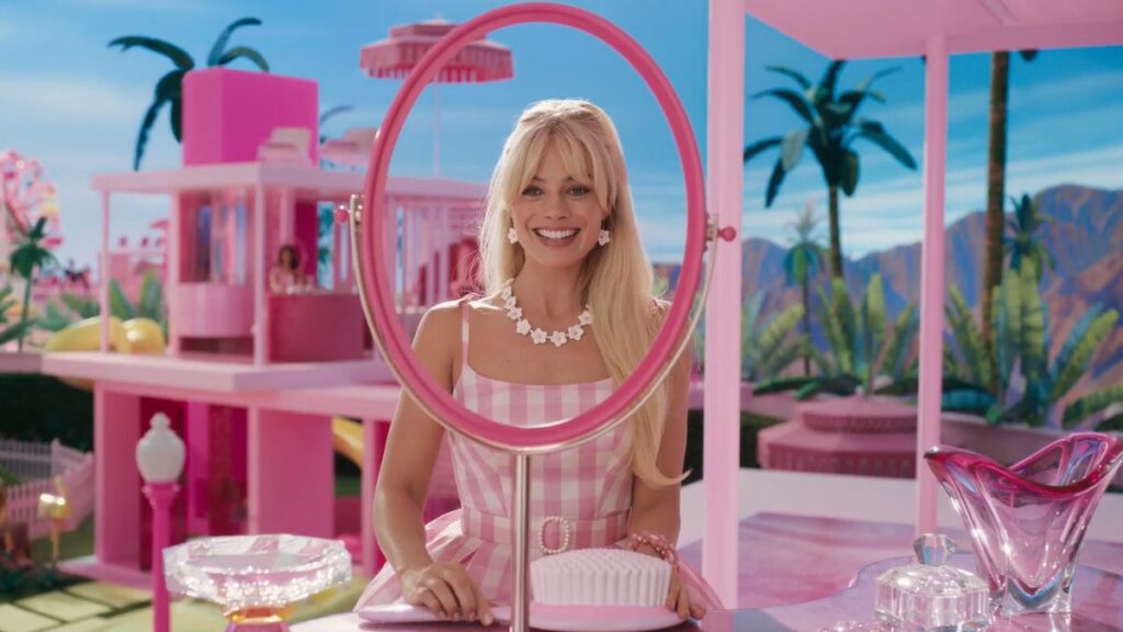 Margot Robbie as Barbie. Universal