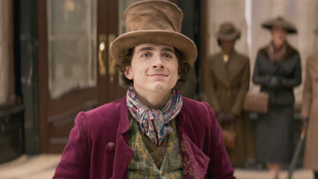 Timothée Chalamet in Wonka. 