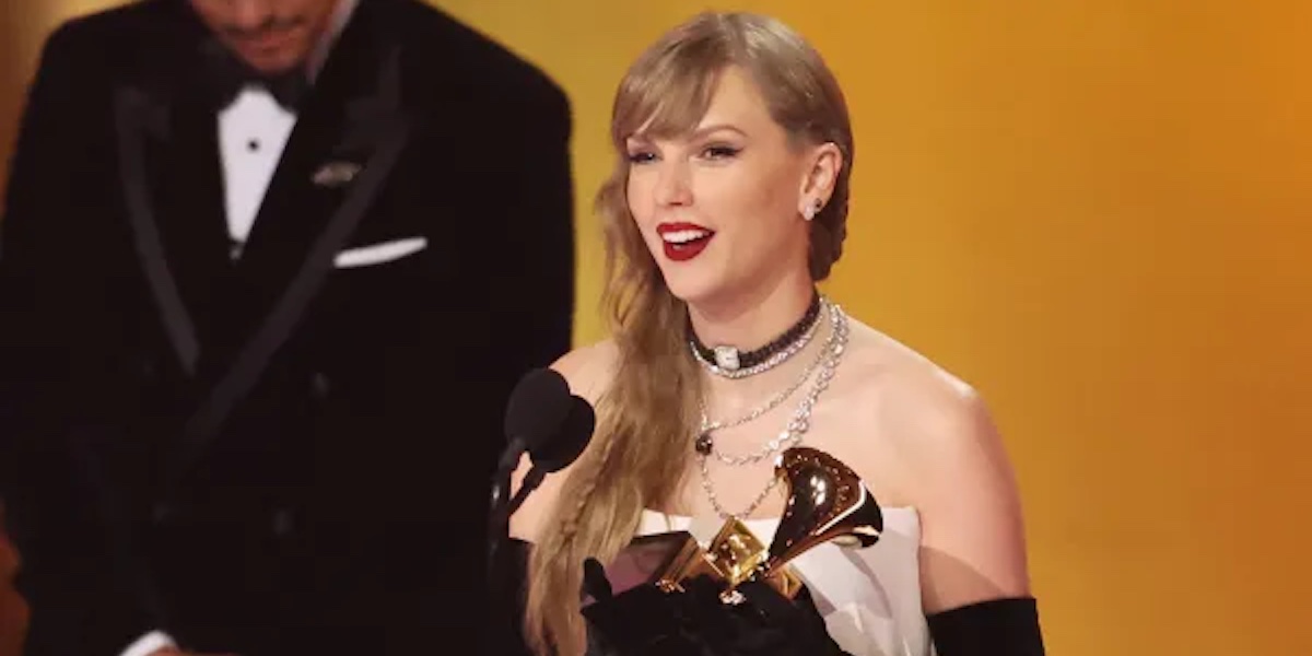 Taylor Swift at the 2024 Grammys