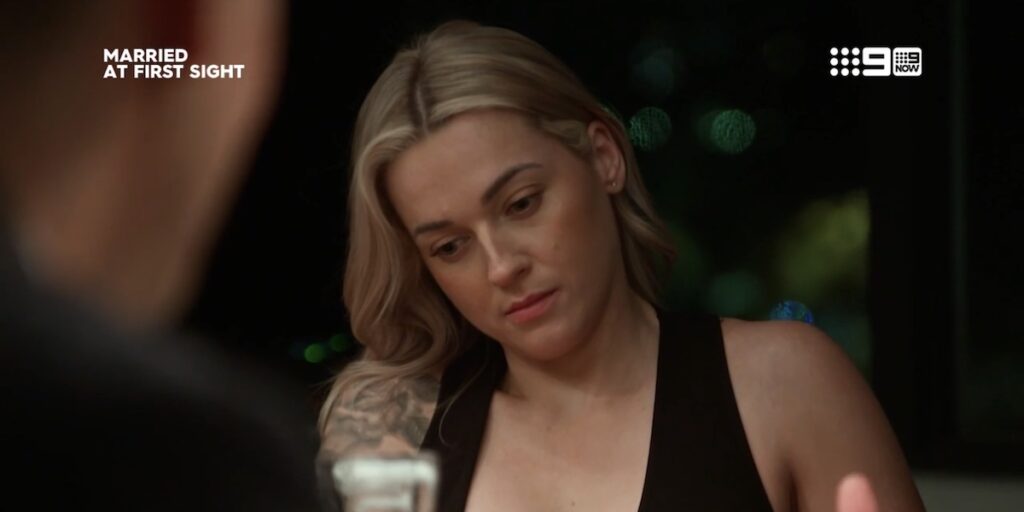 Tori at the MAFS Dinner Party