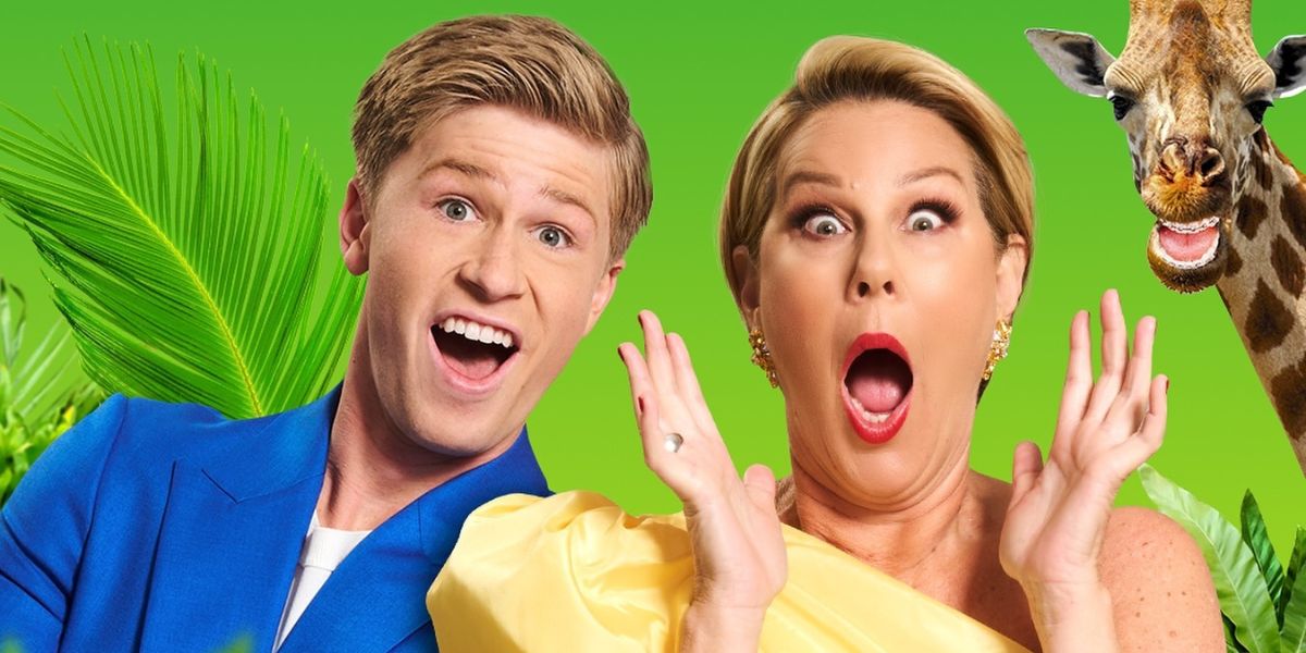 Robert Irwin and Julia Morris. I'm a Celebrity hosts 2024