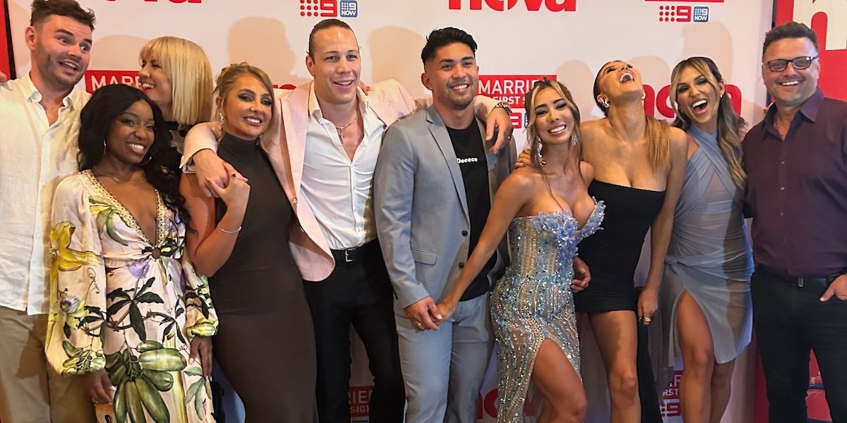 Lauren, Timothy and other MAFS cast members at the Dinner Party