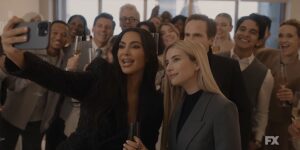 Kim Kardashian and Emma Roberts in American Horror Story Delicate Part Two