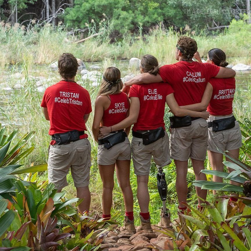 Skye and her campmates Tristan MacManus, Ellie Cole, Callum Hole and Brittany Hockley. Ten