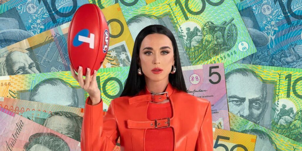 How much is Katy Perry getting paid for her AFL performance?