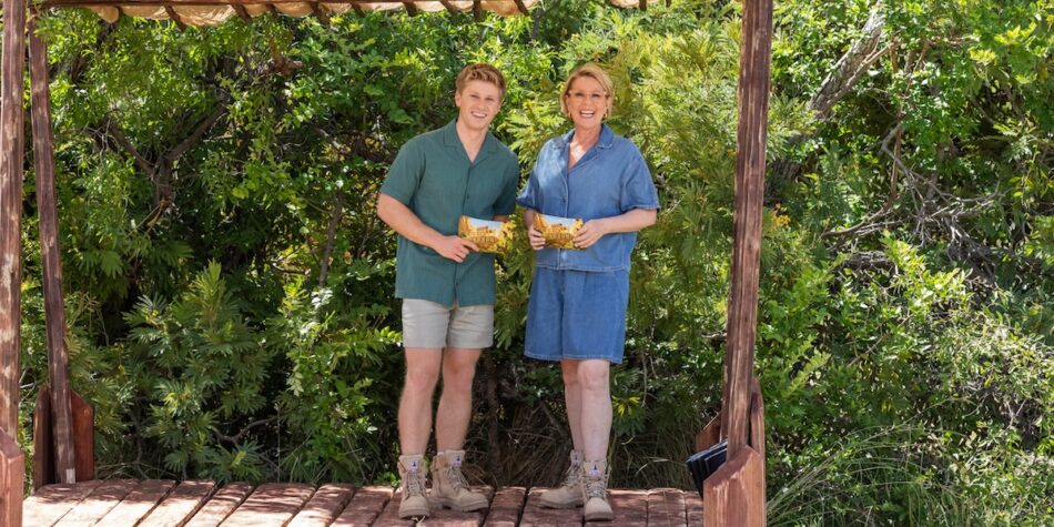 Julia Morris and Robert Irwin on I'm a Celebrity Australia 2025.