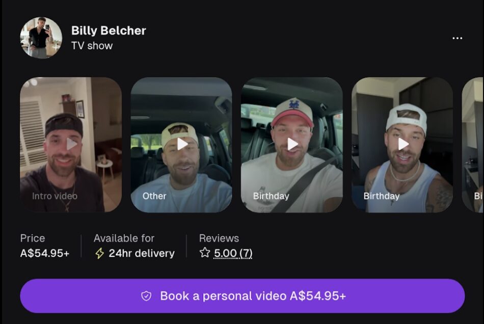 Billy's cameo account