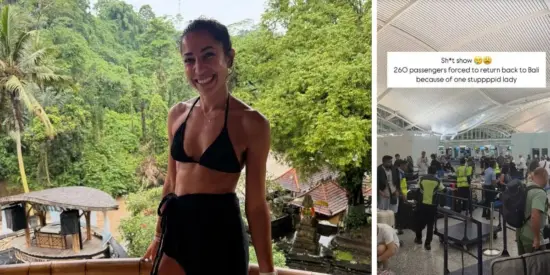 Survivor's Brooke Jowett reveals why a woman tried to open the emergency door on her Bali flight
