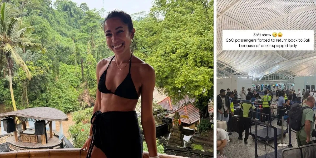 Australian Survivor Brooke Jowett on Bali flight