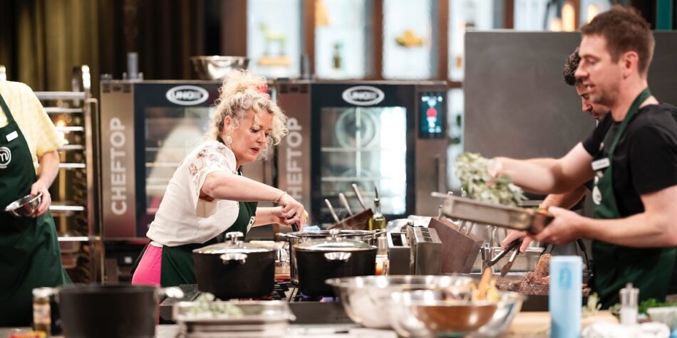 Cath cooking on MasterChef. Image: Ten.