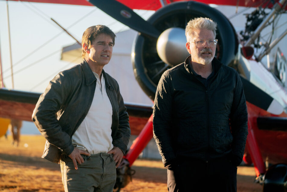 Tom Cruise and Christopher McQuarrie on the set of Mission: Impossible - The Final Reckoning. Image: Paramount Pictures and Skydance.