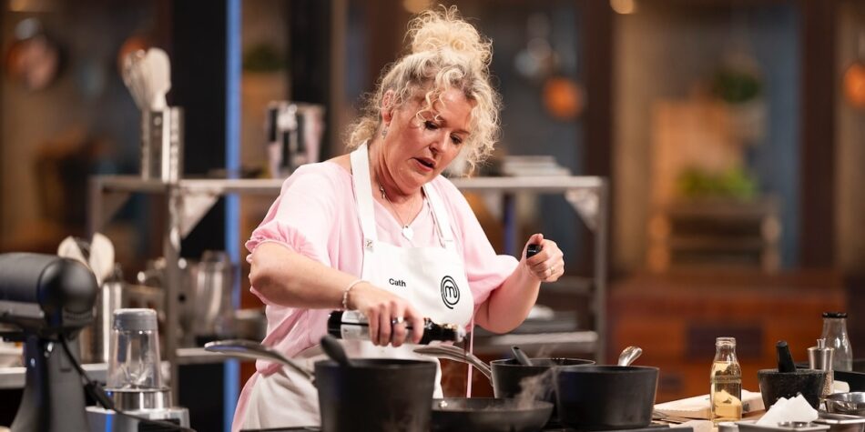 Cath in the MasterChef kitchen