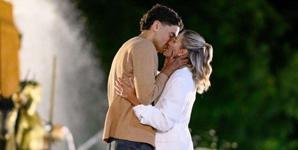 Chloe and Bernie seal their fate with a kiss.
