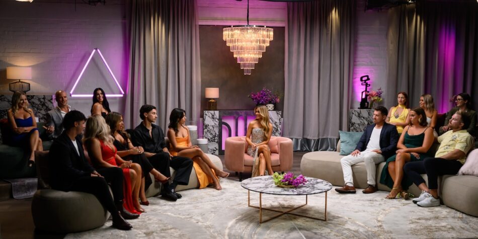 Chrishell with the Love Triangle cast.