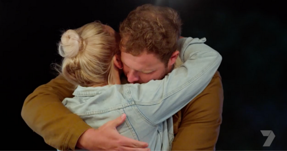 Farmer Corey and Chelsea share a goodbye hug