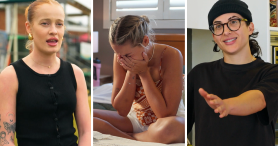 From left to right: Beck, Chloe and Emma on Stan's dating series Love Triangle