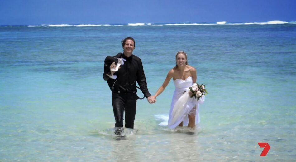 Stranded on Honeymoon Island couple.