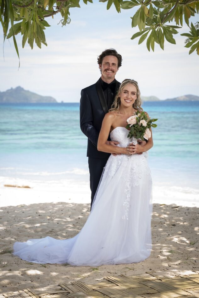 Brie and Byron on Stranded on Honeymoon Island Australia