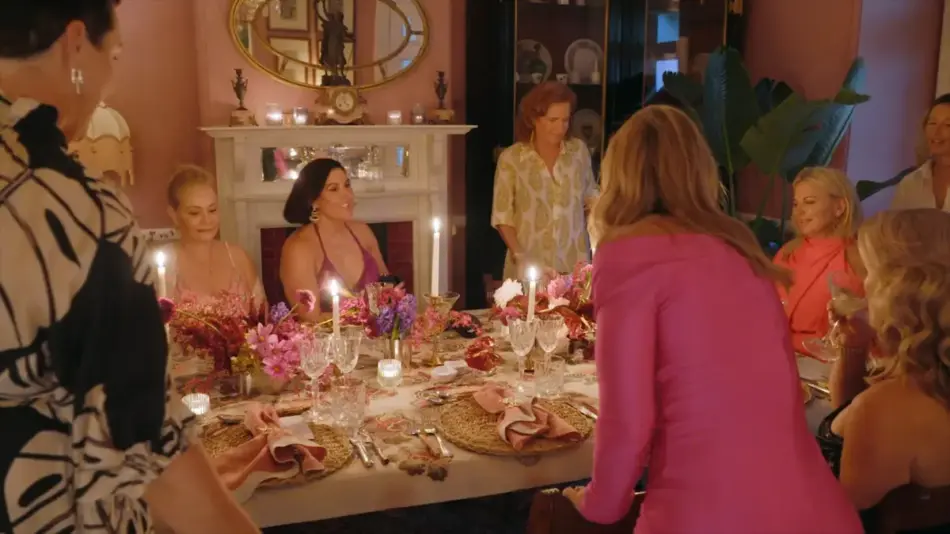 guest sit down to dinner on Billion Dollar Playground