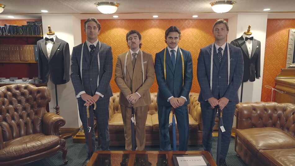 Jack, Dom, Falcon and Liam on The Inspired Unemployed (Impractical) Jokers Season 3. Image: Ten.