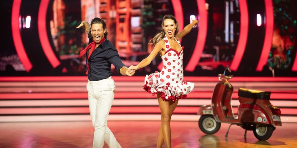 Mia Fevola and Gustavo Viglio. Image: Seven.