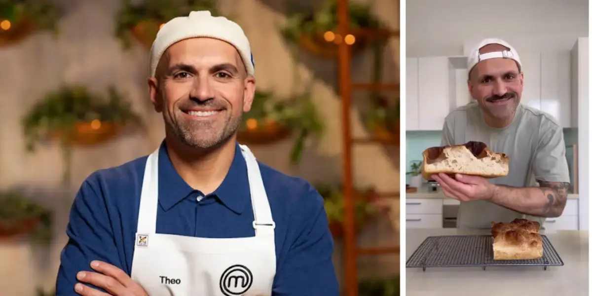 Theo from Masterchef with bread for his bakery